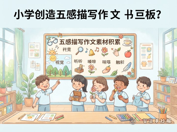 五感描写作文素材手抄报怎么做？ - 相关内容封面