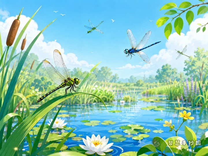 How to Design a Dragonfly and Wetland Ecology Handwritten Newspaper - Sketch Topic Cover