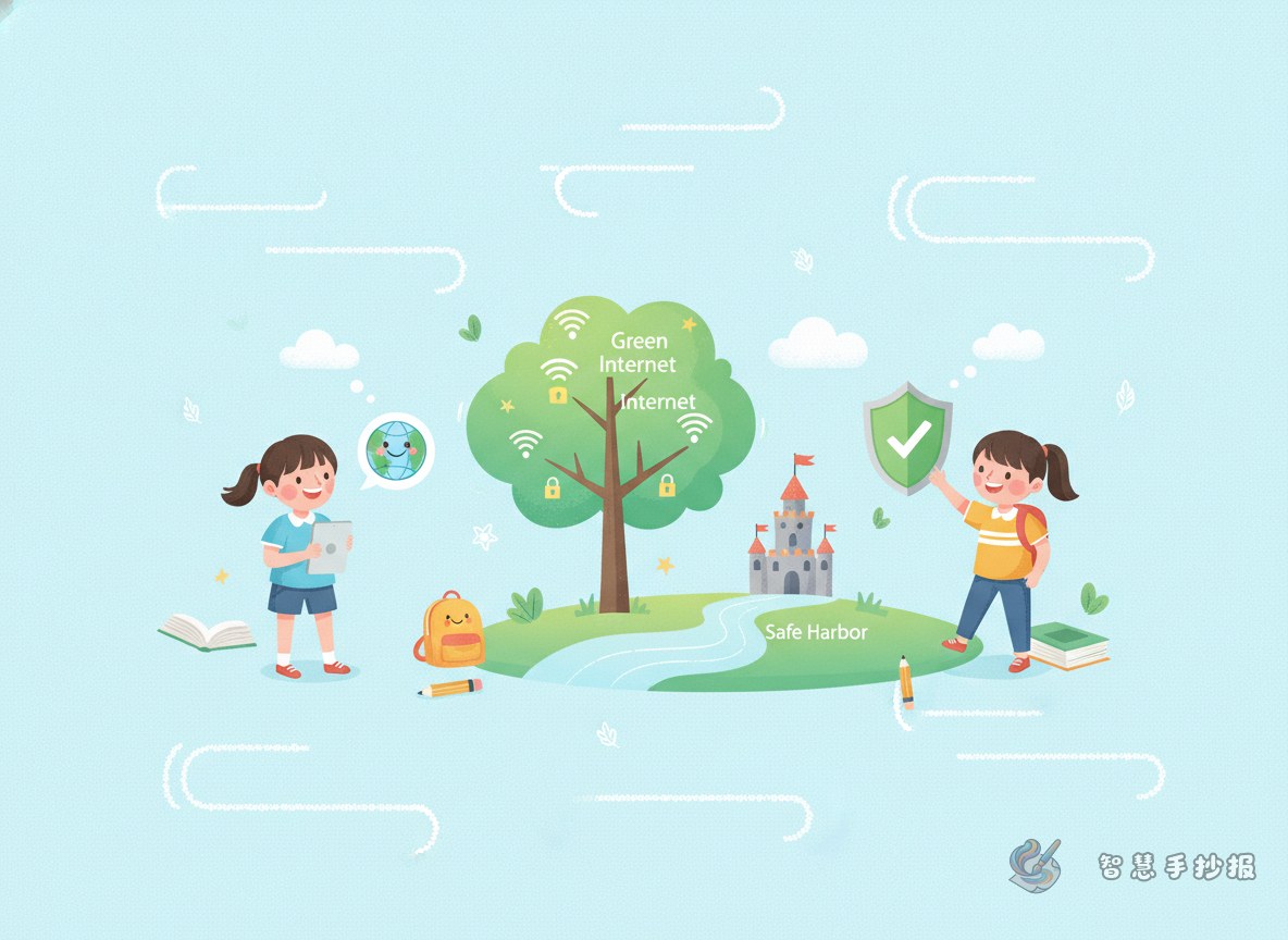 青少年绿色上网手抄报可以分成哪些实用栏目？ - 智慧手抄报专题封面图