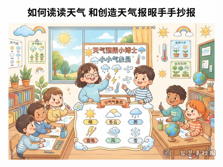天气预报里的小图标怎么看手抄报怎么做 - 相关内容封面