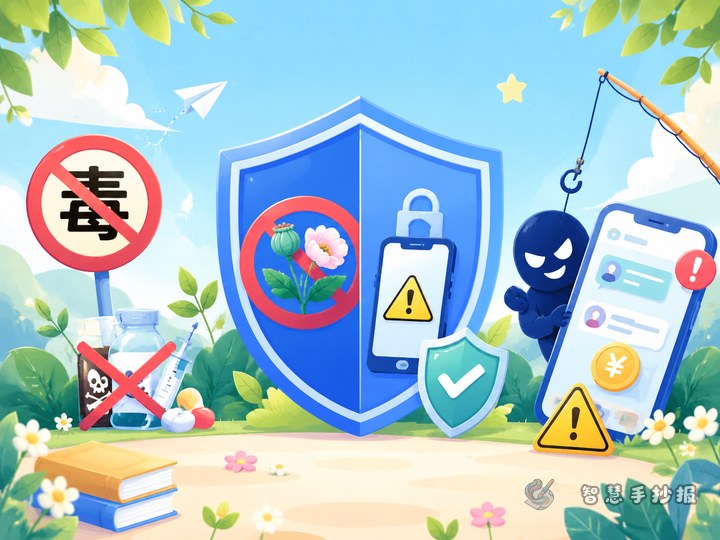 禁毒防诈骗自我保护手抄报怎么分板块设计 - 相关内容封面