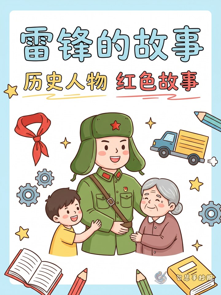 雷锋的故事手抄报写什么内容更合适 - 相关内容封面