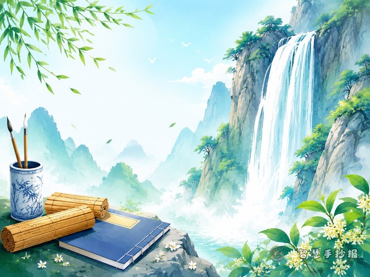 How to Make a Viewing the Waterfall at Mount Lu Poetry Appreciation Poster - Related topic thumbnail