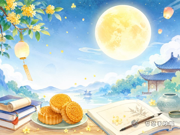 中秋节诗词赏读手抄报可以分成哪些栏目 - 手抄报专题封面