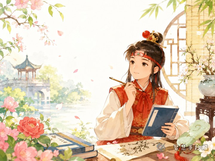 贾宝玉人物故事手抄报适合摘抄哪些情节？ - 相关内容封面