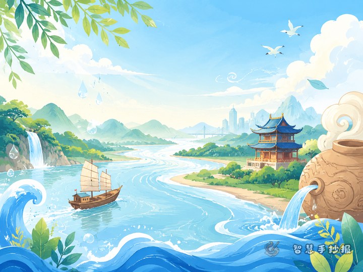 长江水文化手抄报可以分成哪些栏目 - 手抄报专题封面
