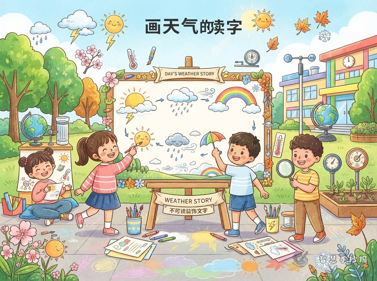 天气预报员手抄报怎么画出一天的气象故事 - 智慧手抄报专题封面图
