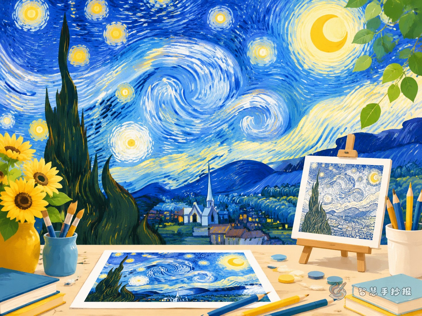 How to Design a Starry Night Handwritten Poster - Poster topic cover image