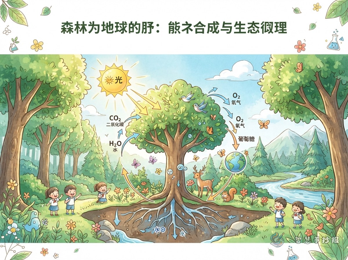 Why Is the Forest Called the Lungs of the Earth? A Photosynthesis and Ecological Cycle Poster - Poster topic cover image