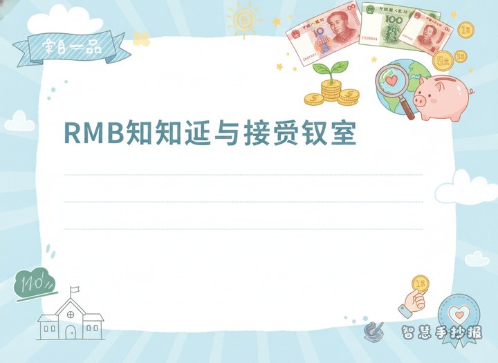 人民币手抄报可以写什么内容又简单又好看 - 人民币知识与爱护货币手抄报手抄报封面