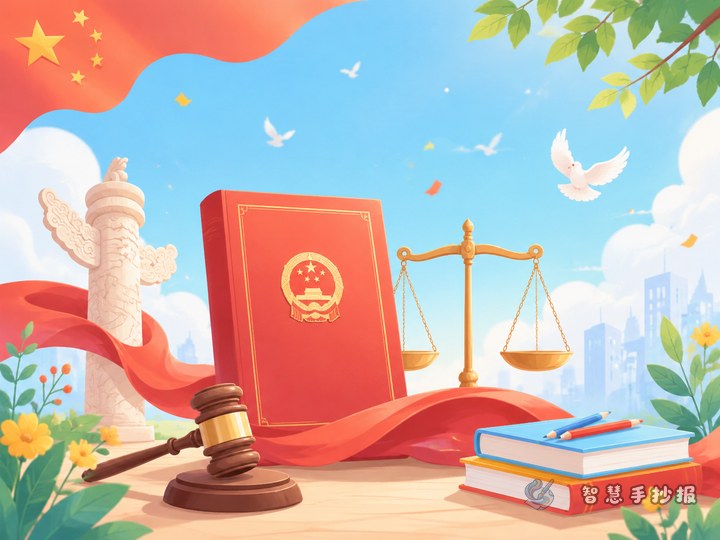 国家宪法日为什么是12月4日？手抄报可以这样写 - Poster line art preview