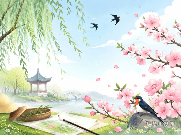 清明节手抄报适合画柳枝和桃花吗？寓意和版面怎么写 - 相关内容封面
