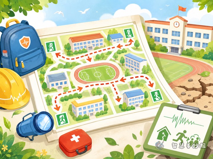 How to Make a Clear School Earthquake Evacuation Route Handwritten Poster - Related topic thumbnail