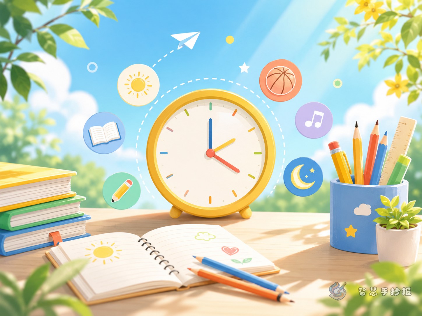 How to Design a Daily Study Routine Handwritten Newspaper - Poster topic cover image