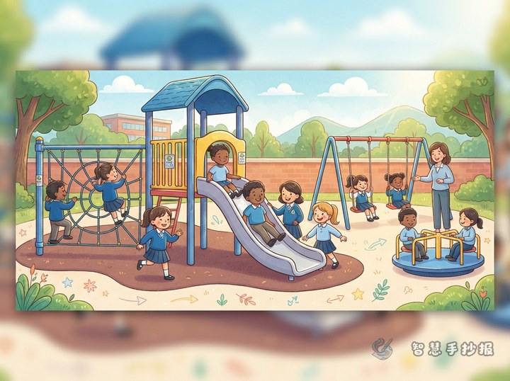 课间游戏器材怎样用才安全手抄报 - 相关内容封面