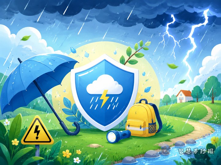 暴雨雷电手抄报怎么做更适合小学生安全教育 - 相关内容封面